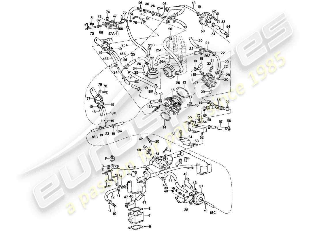 porsche 1978 (911) k-jetronic - i part diagram