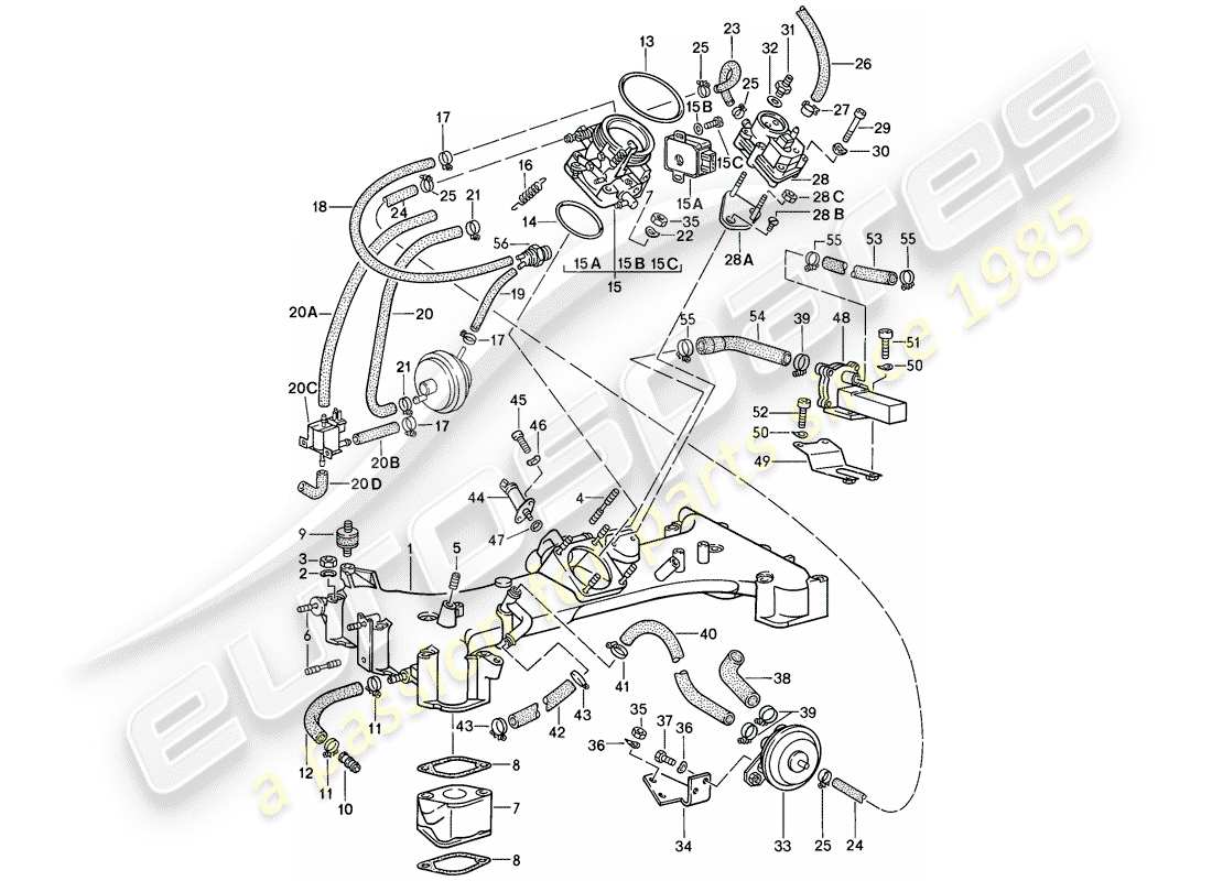 porsche 1985 (911) for - k-jetronic i part diagram