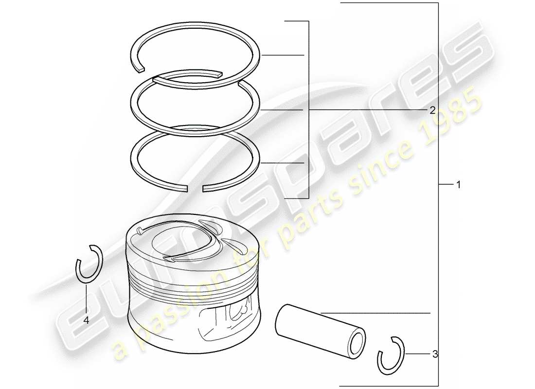 porsche 2007 (cayenne e1 9pa) piston part diagram