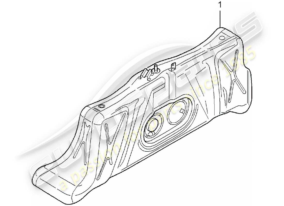 porsche 2008 (refurbished and exchange catalogue) fuel tank part diagram