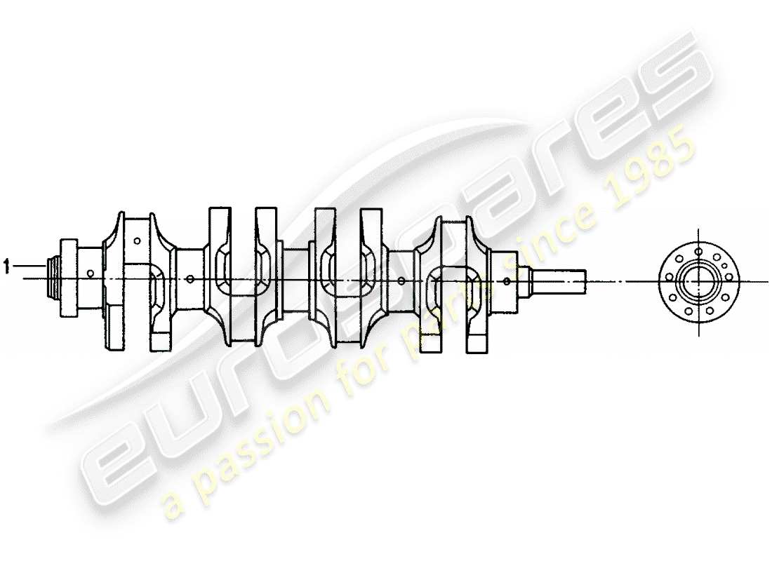 porsche 2008 (refurbished and exchange catalogue) crankshaft part diagram