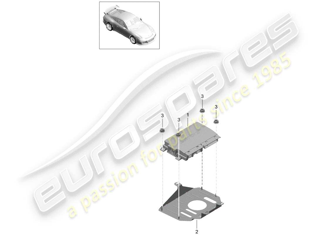 porsche 2020 (991-2 r/gt3/rs) amplifier part diagram