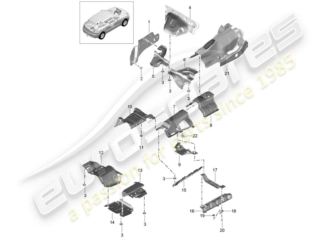 porsche macan (2018) lining part diagram