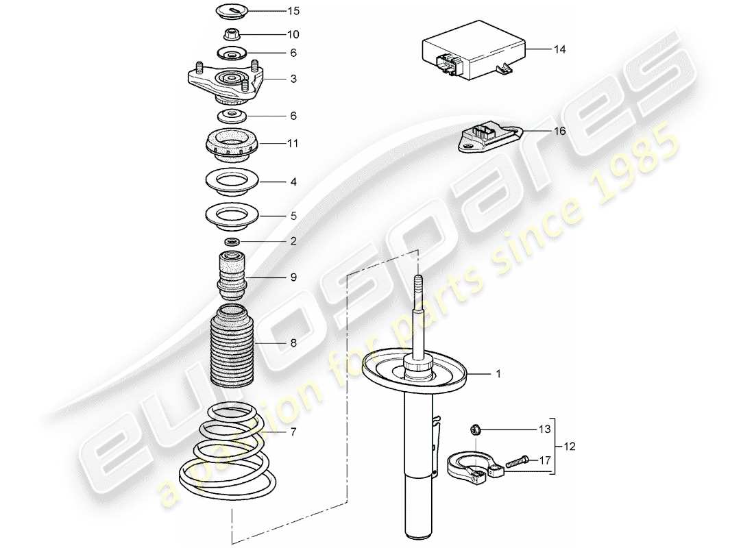 porsche 2006 (987 boxster) suspension part diagram