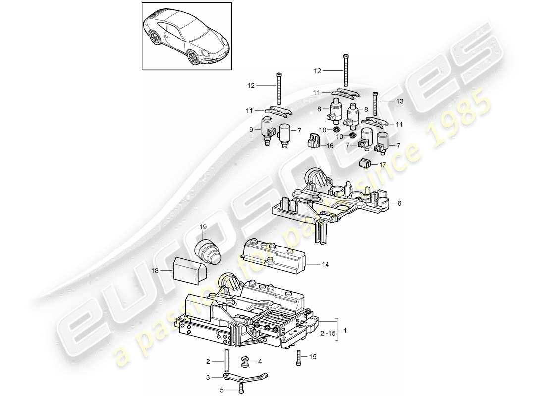 porsche 2008 (997-1) tiptronic parts diagram