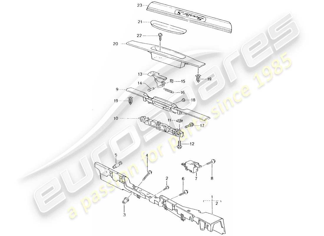 porsche 2001 (986 boxster) lining - sill parts diagram