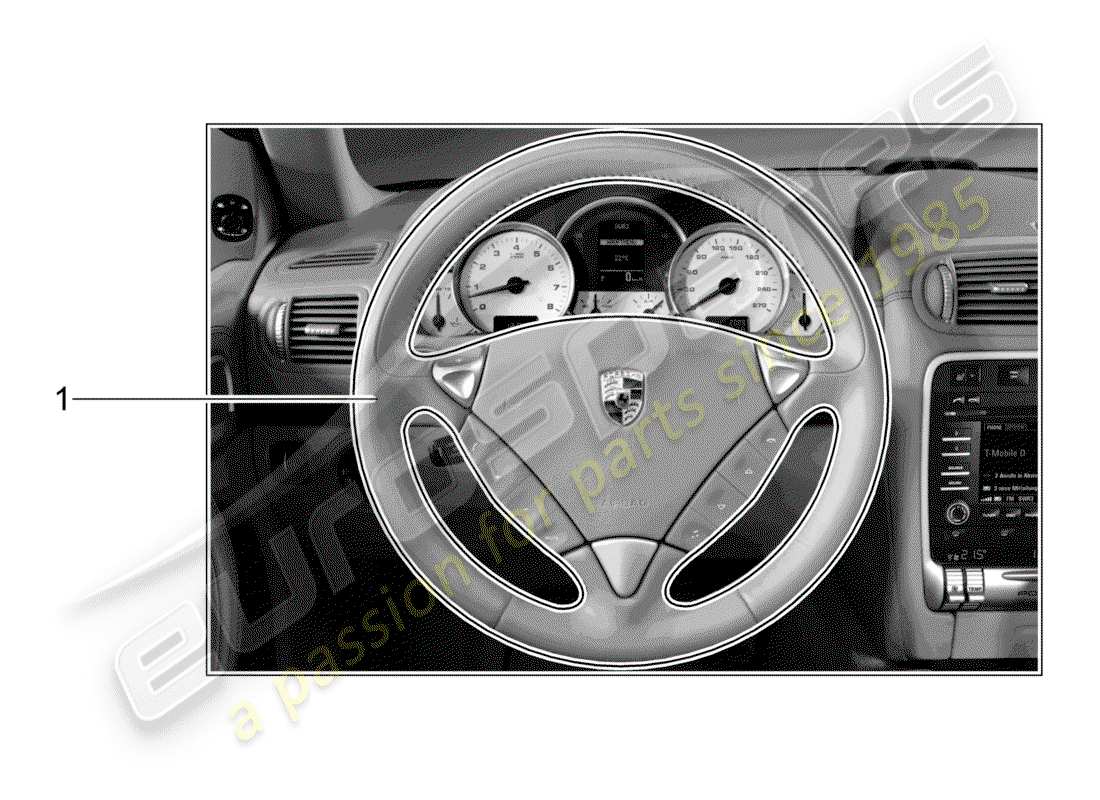 porsche 2015 (tequipment cayenne) steering wheel part diagram