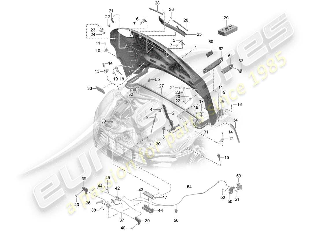 porsche macan (2017) cover part diagram