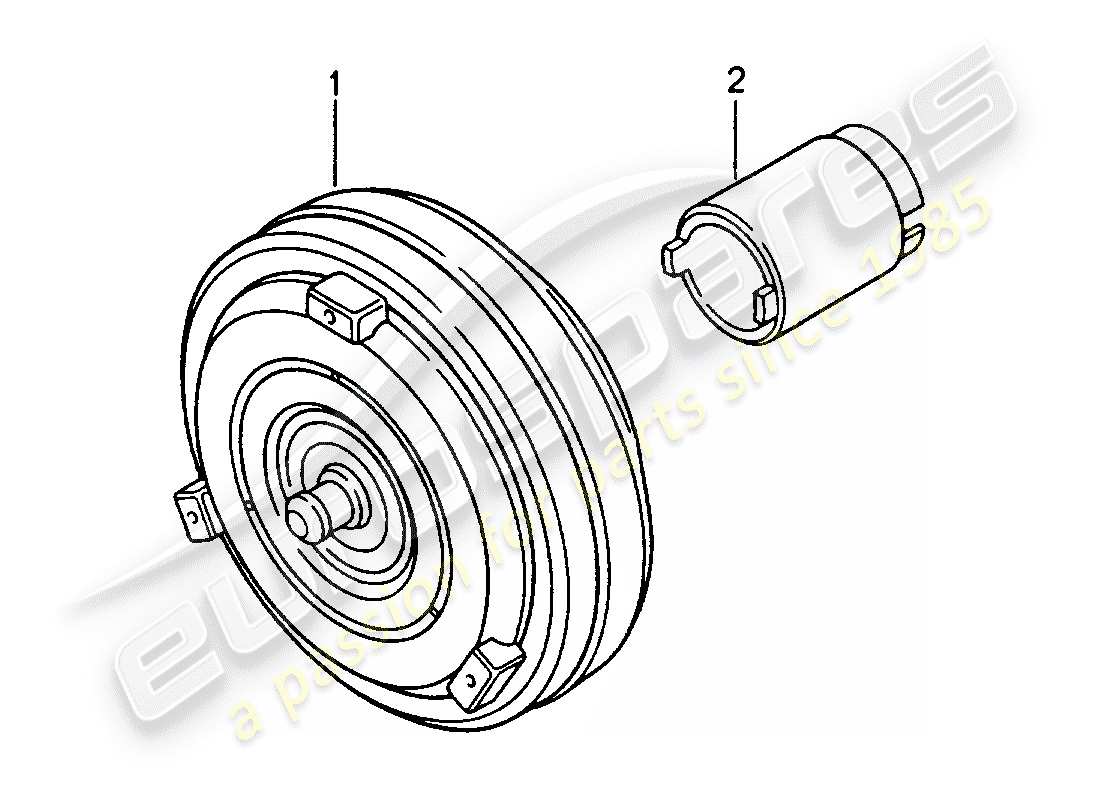 porsche 1992 (968) tiptronic - torque converter parts diagram