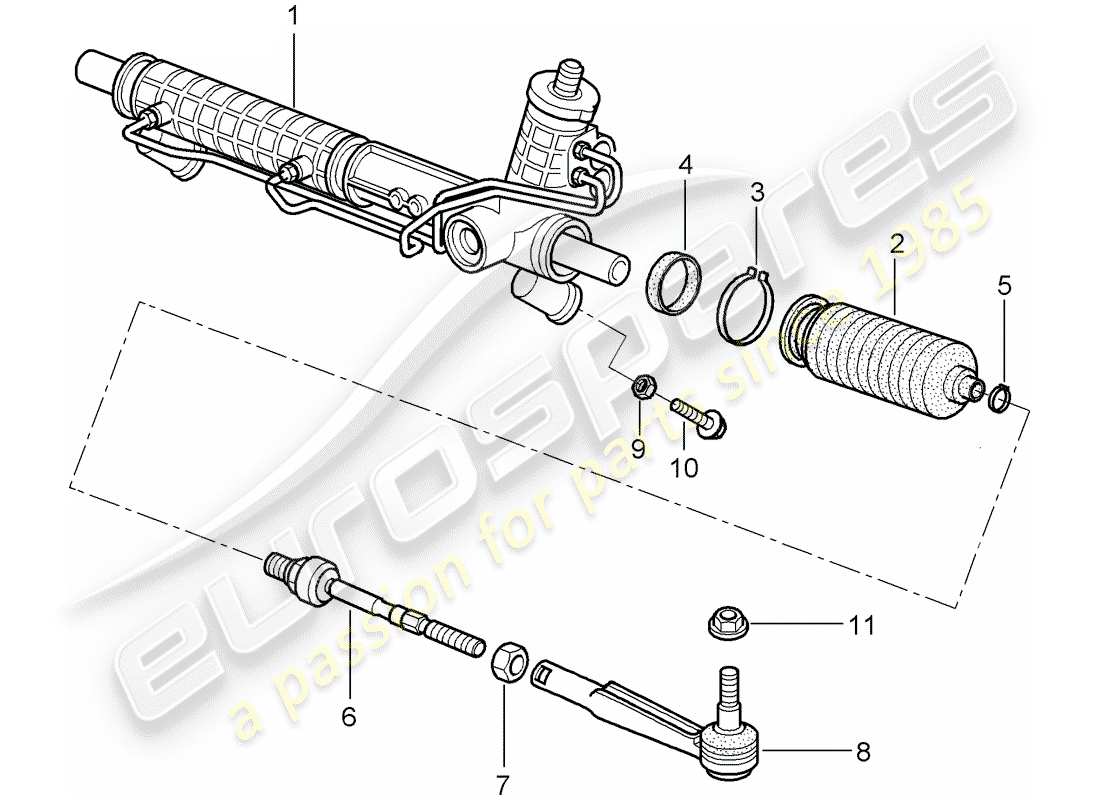 porsche 2006 (987 cayman) power steering part diagram