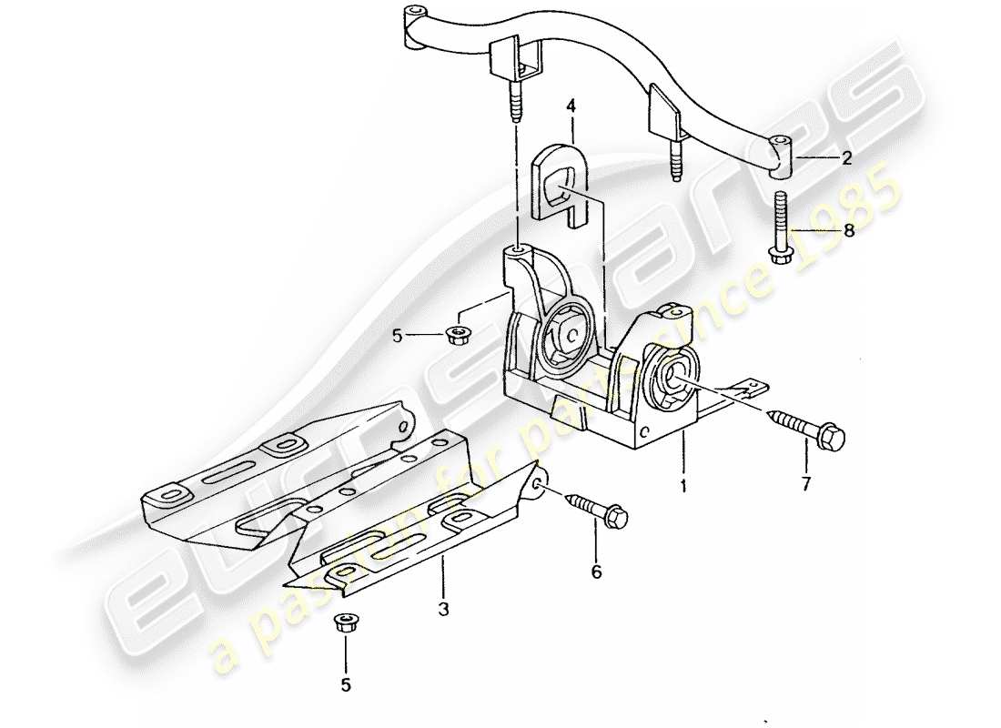 porsche 2003 (996 gt3) transmission suspension part diagram