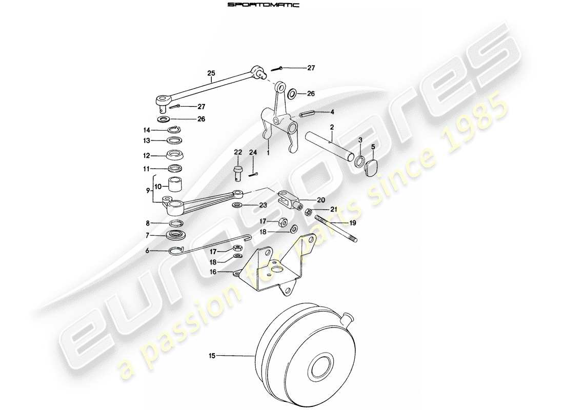 porsche 1972 (914) clutch release part diagram