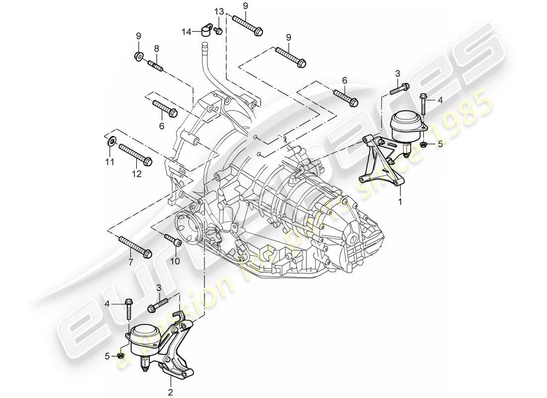 porsche 2008 (987 cayman) tiptronic part diagram