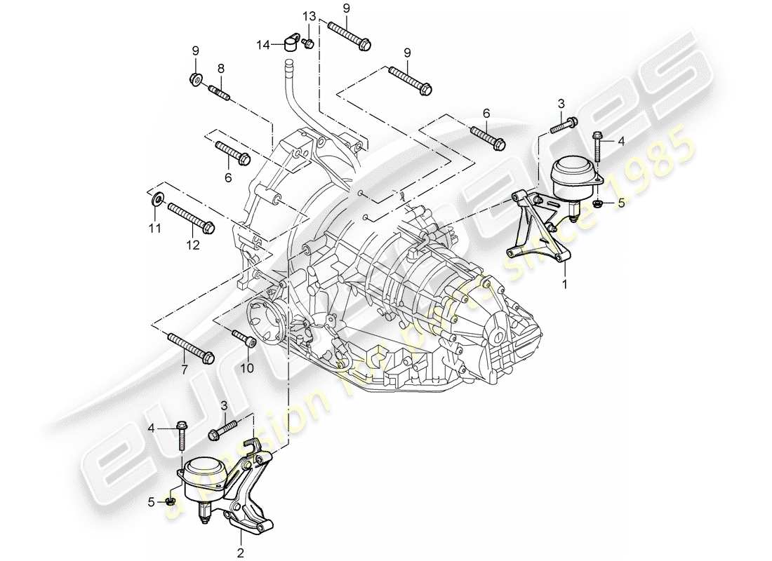 porsche cayman 987 (2008) tiptronic part diagram