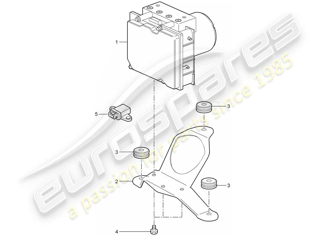 porsche 2007 (997-1 gt3) hydraulic unit part diagram
