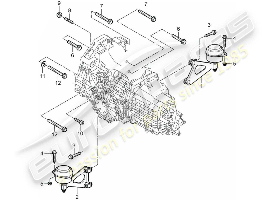 porsche 2006 (987 cayman) manual gearbox part diagram