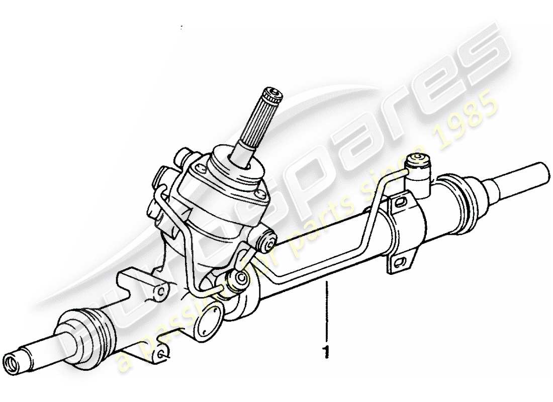 porsche 2008 (refurbished and exchange catalogue) steering gear part diagram