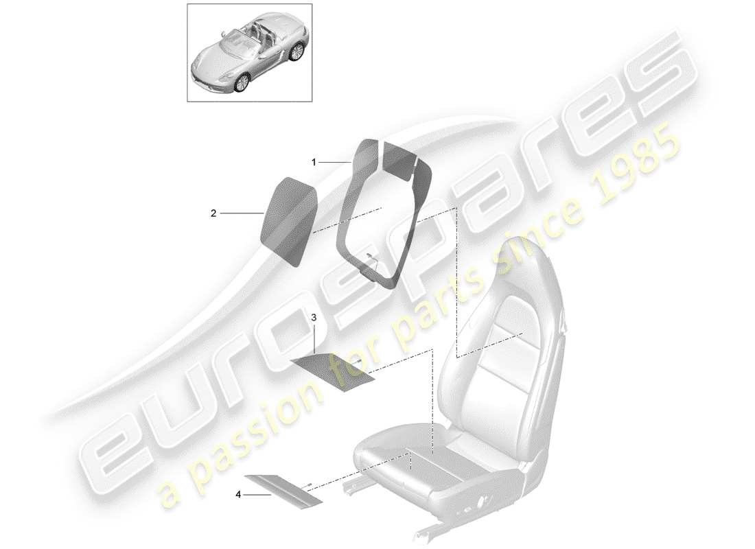 porsche 2019 (718 boxster) heater element part diagram
