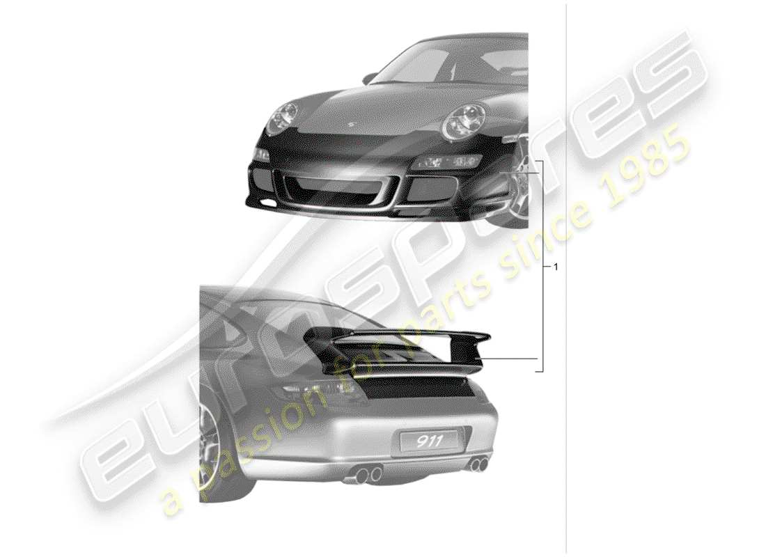 porsche 2006 (tequipment) aerokit part diagram