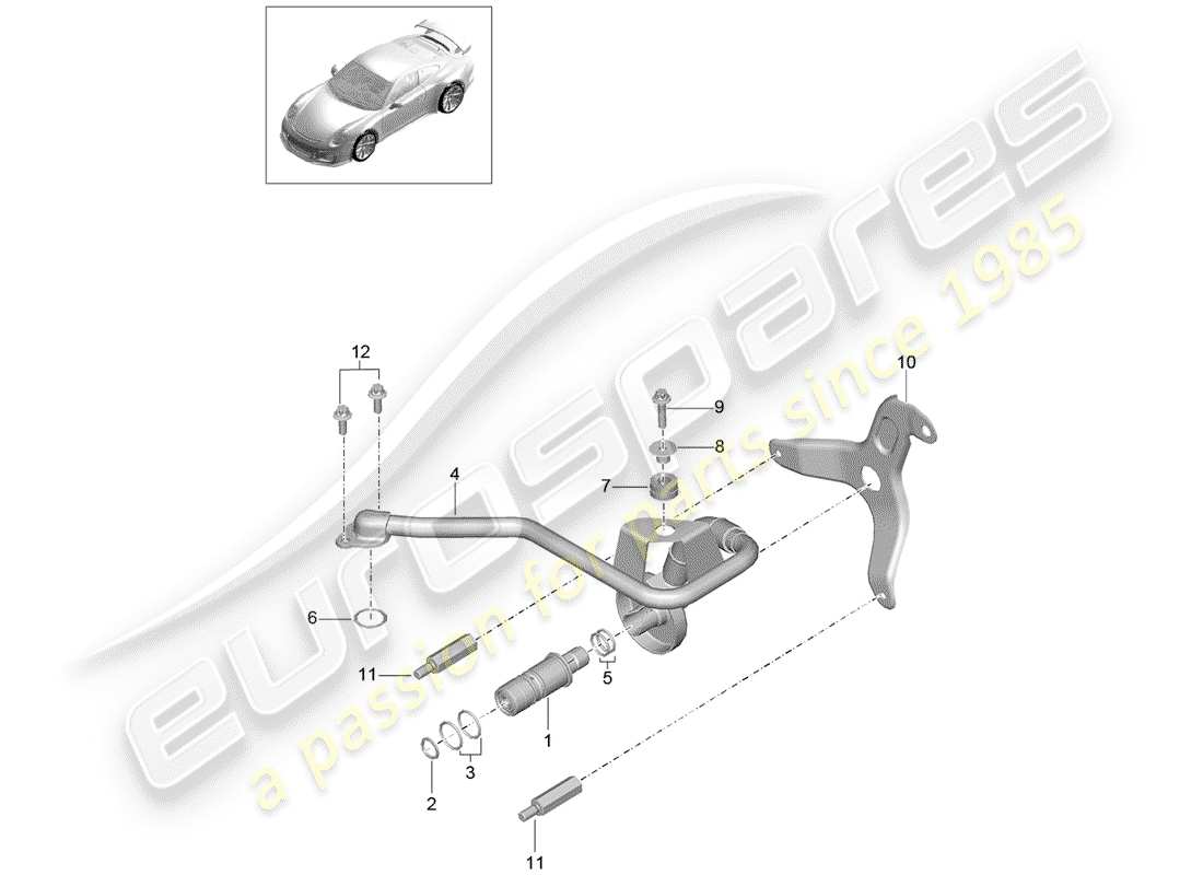 porsche 2017 (991-2 r/gt3/rs) crankshaft part diagram