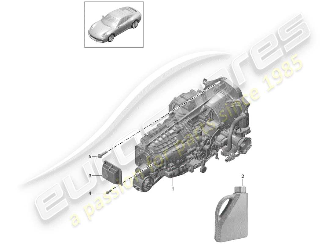porsche 991 gen. 2 (2019) manual gearbox parts diagram