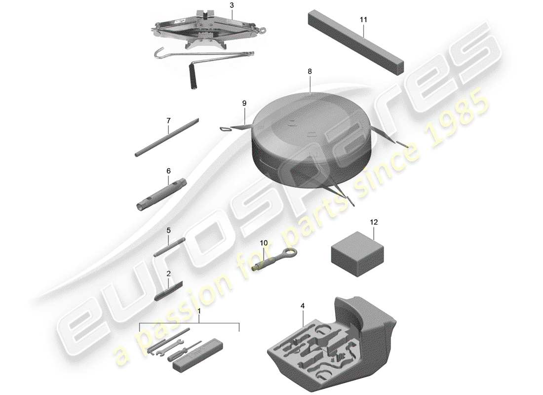 porsche 991 (2014) tool parts diagram