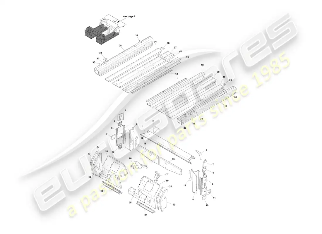 aston martin vanquish (2004) underbody 1 parts diagram