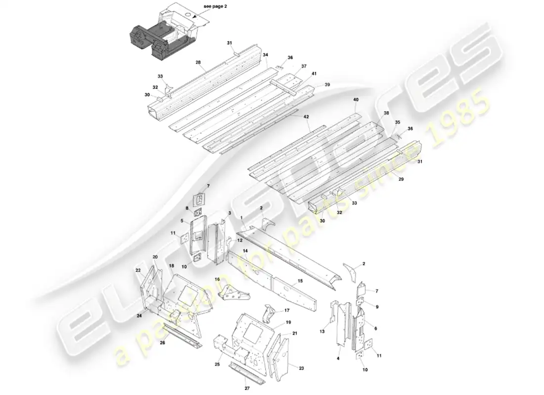 aston martin vanquish (2001) underbody1 parts diagram