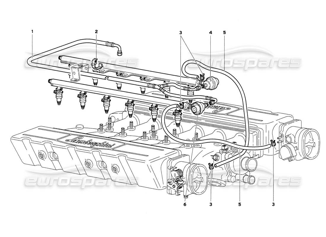 lamborghini diablo 6.0 (2001) fuel system parts diagram