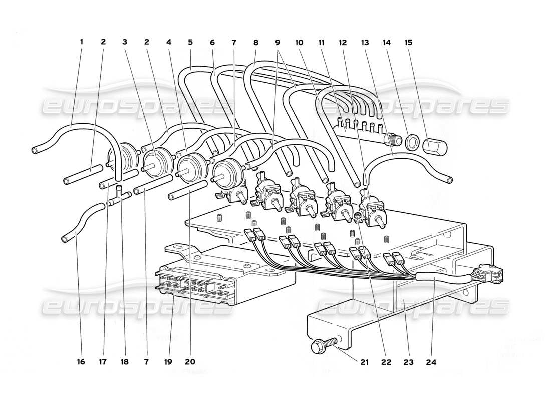 lamborghini diablo sv (1999) climate control parts diagram