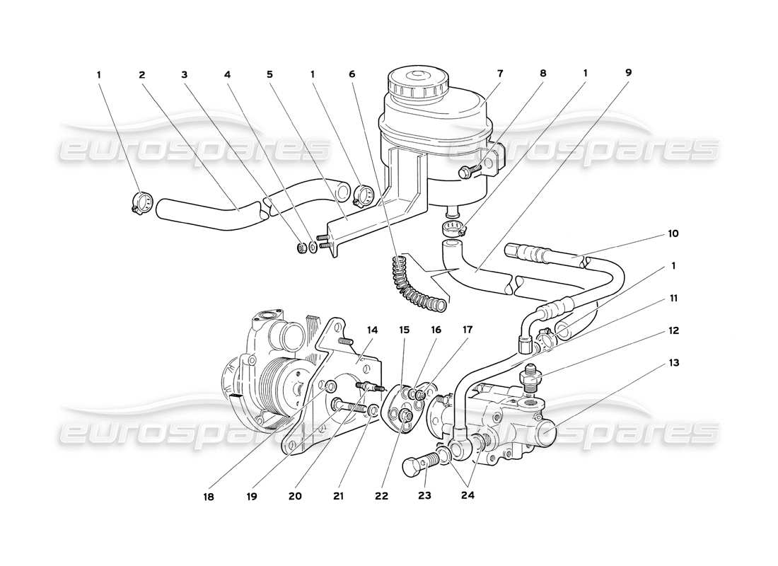 lamborghini diablo sv (1999) steering part diagram