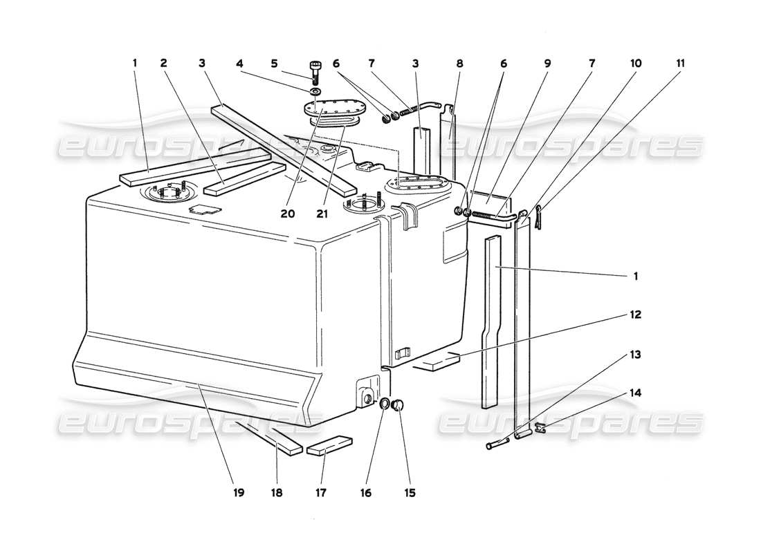 lamborghini diablo 6.0 (2001) fuel system part diagram