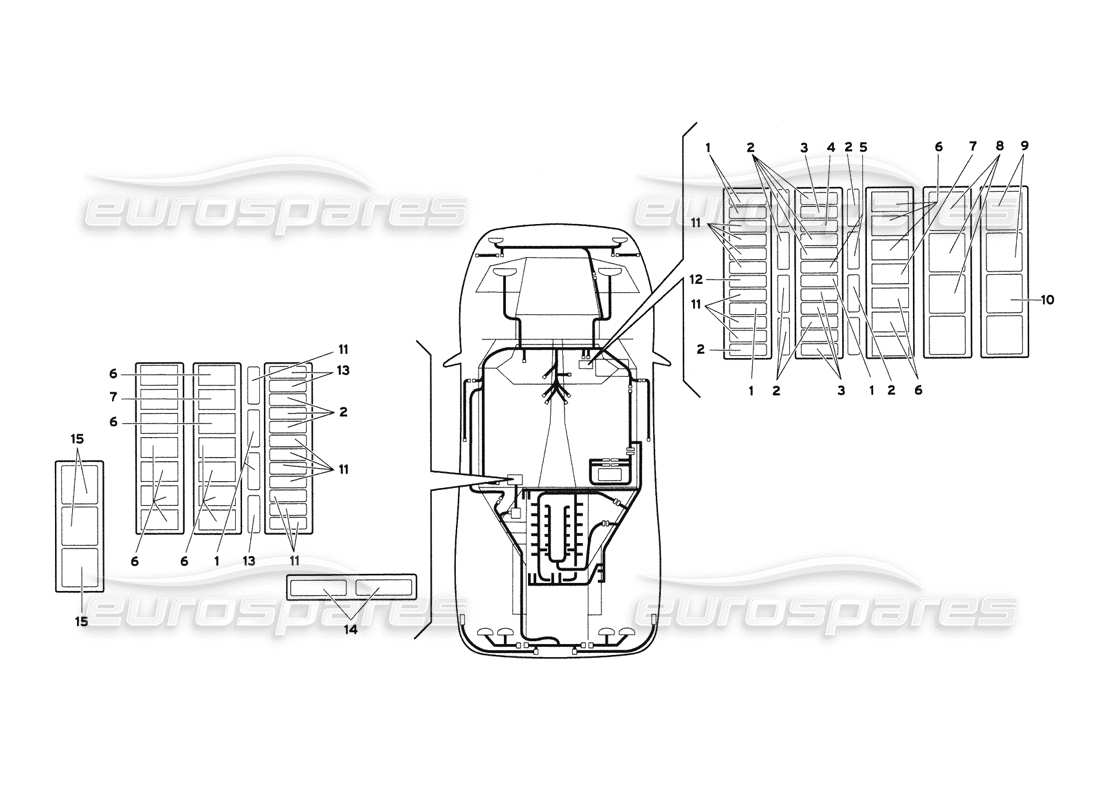 lamborghini diablo 6.0 (2001) electrical system parts diagram