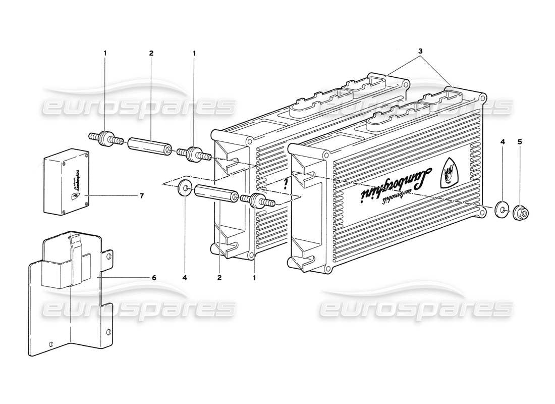 lamborghini diablo 6.0 (2001) electronic injection units parts diagram