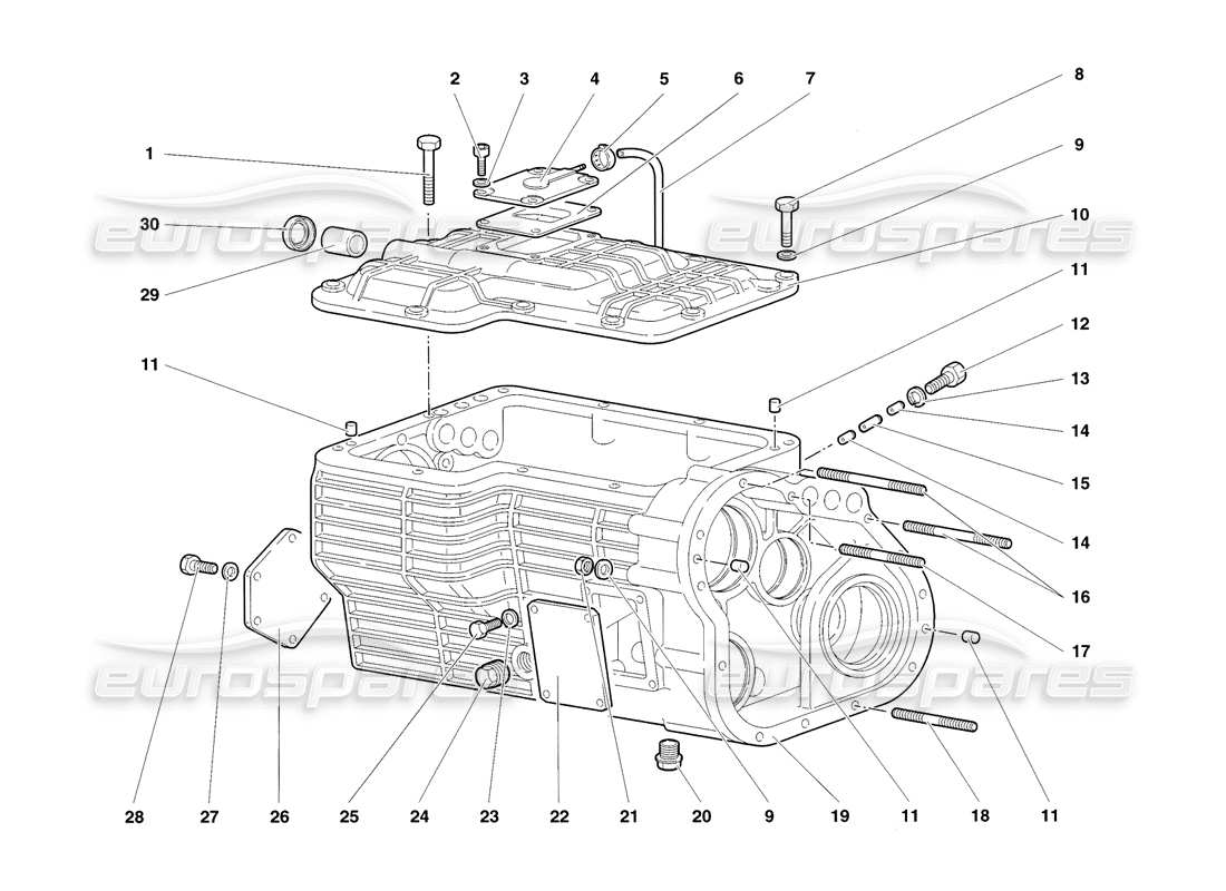lamborghini diablo sv (1998) gearbox part diagram