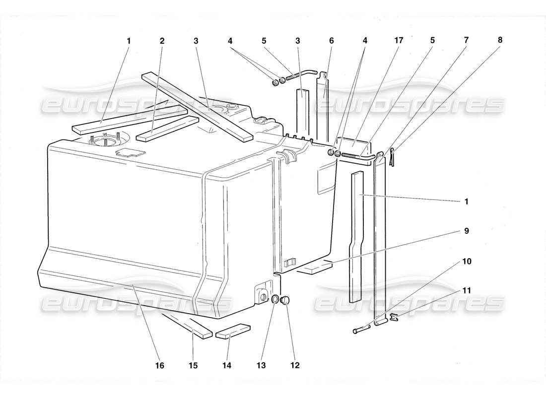 lamborghini diablo roadster (1998) fuel system part diagram