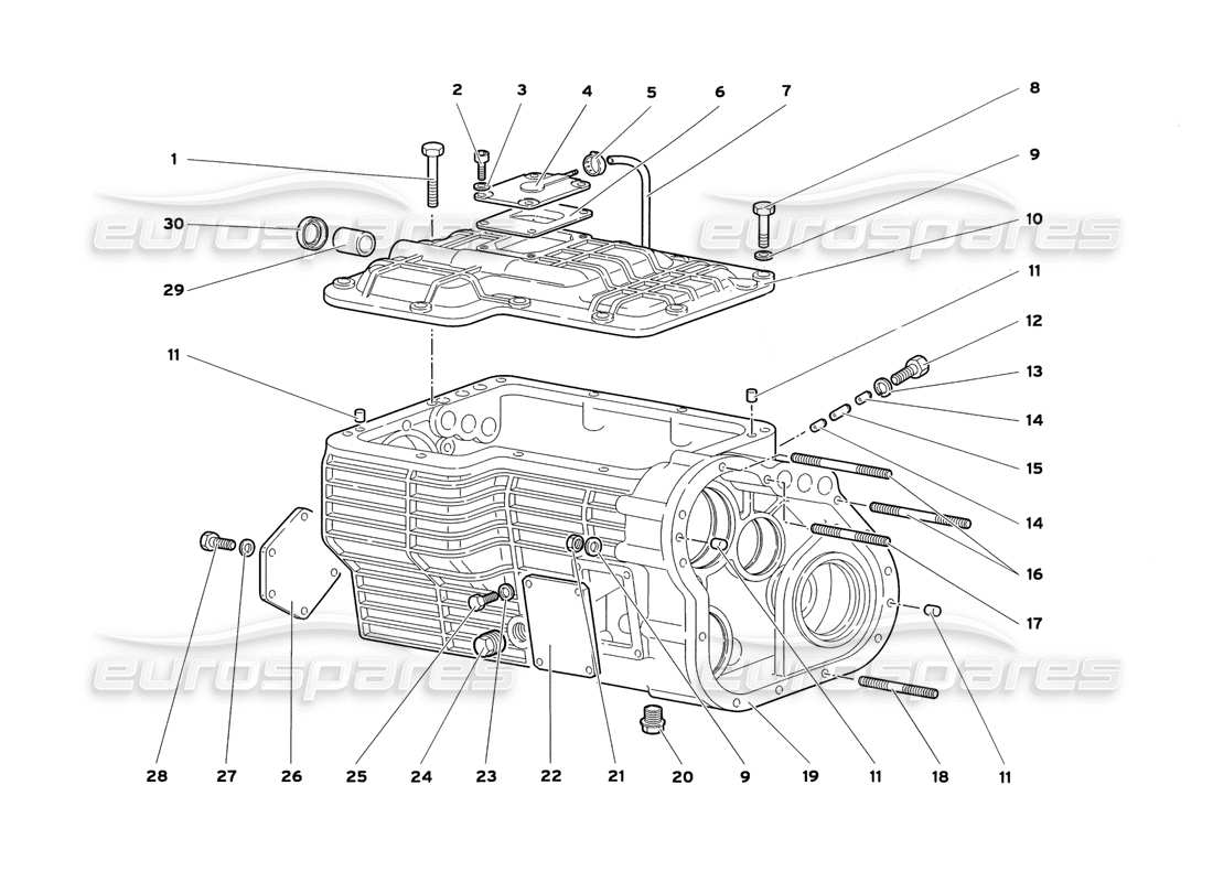 lamborghini diablo sv (1999) gearbox part diagram