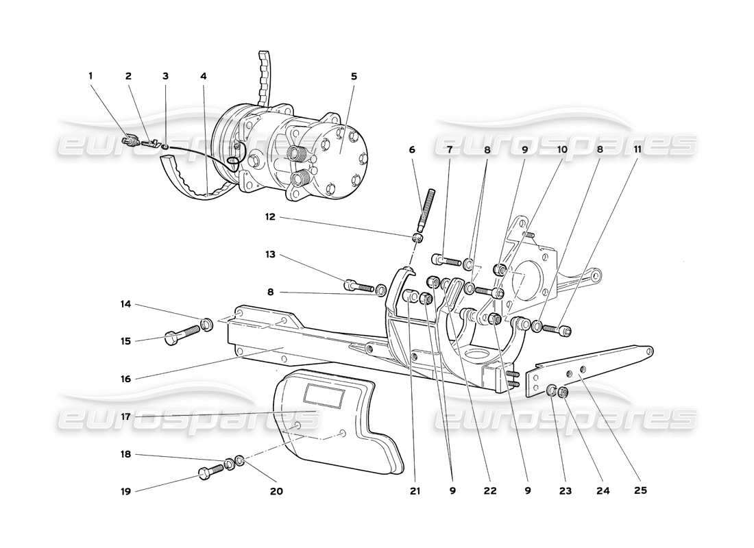 lamborghini diablo sv (1999) climate control parts diagram