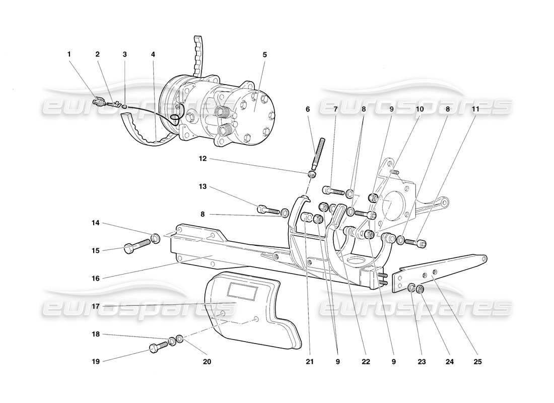 lamborghini diablo sv (1998) climate control part diagram