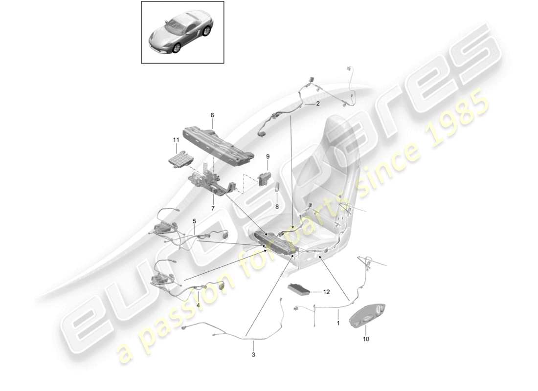 VIEW PARTS DIAGRAMS FROM THE PORSCHE BOXSTER PARTS CATALOGUE a part diagram from the porsche boxster parts catalogue