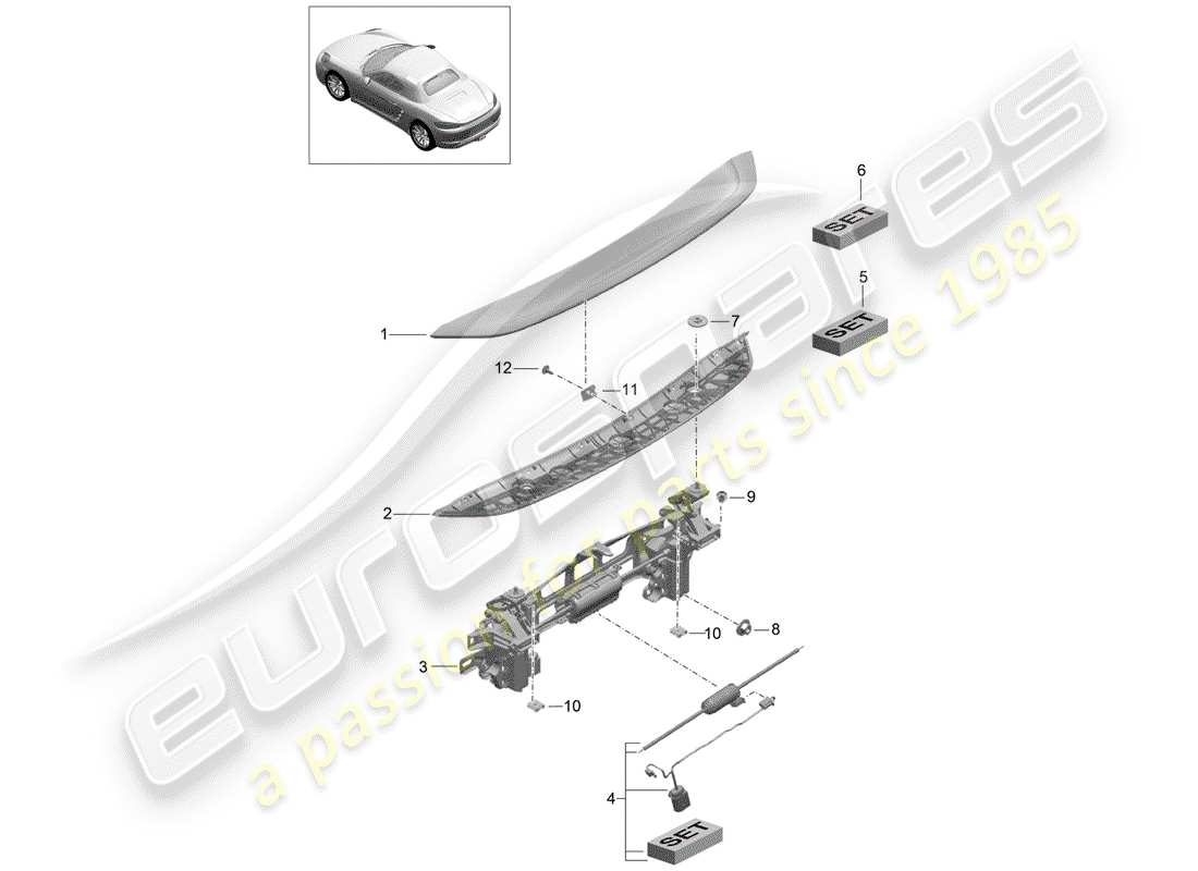 a part diagram from the porsche boxster parts catalogue