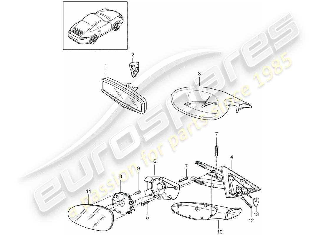 a part diagram from the porsche 997 parts catalogue