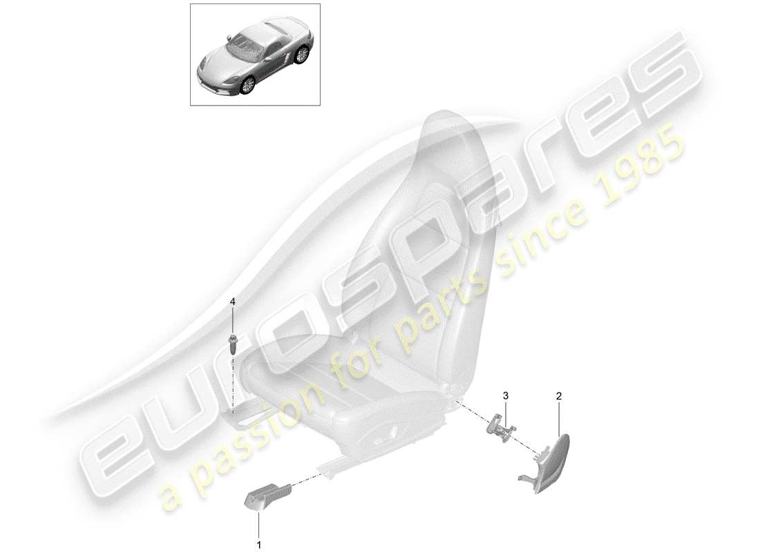 a part diagram from the porsche 2018 (718 boxster) parts catalogue