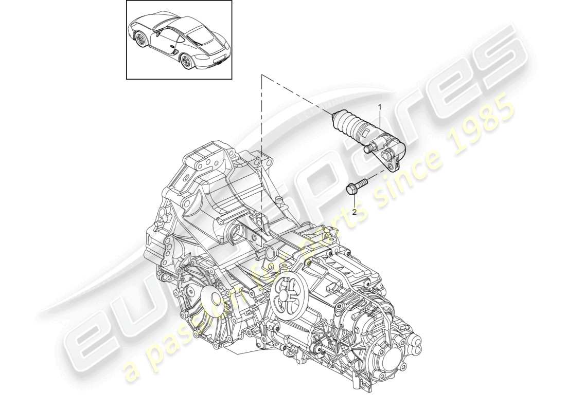 a part diagram from the porsche cayman parts catalogue