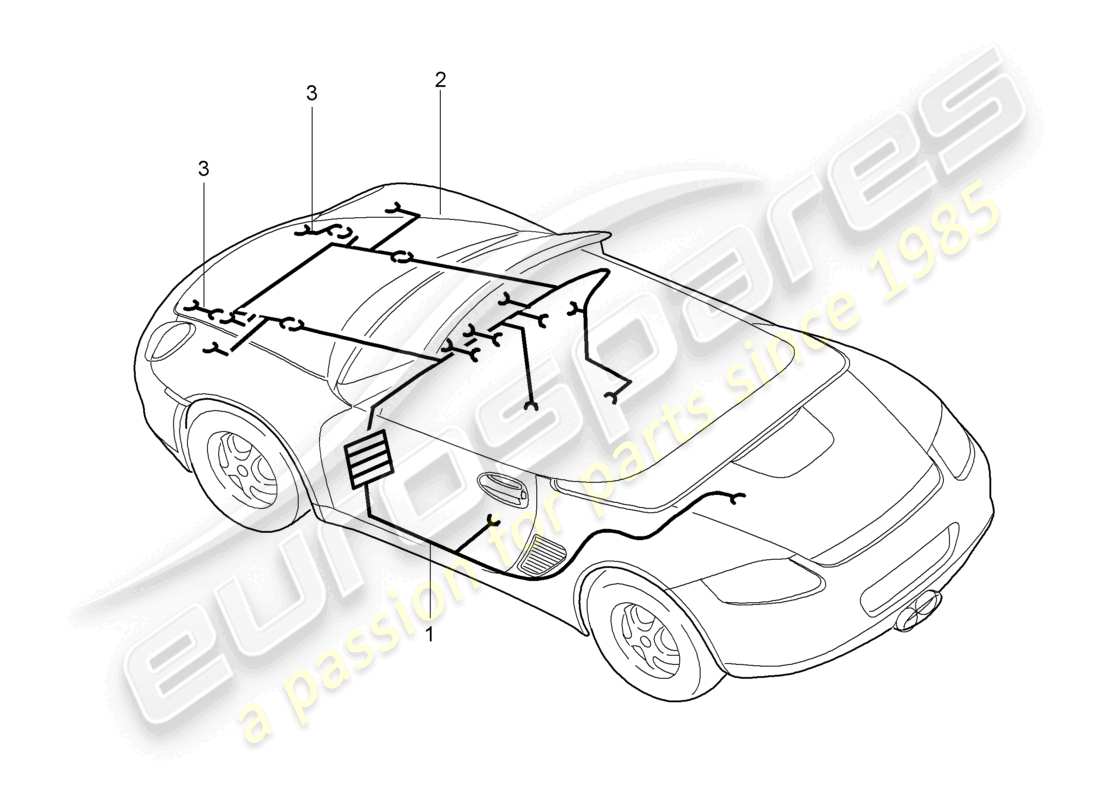 a part diagram from the porsche 2011 (987 boxster) parts catalogue