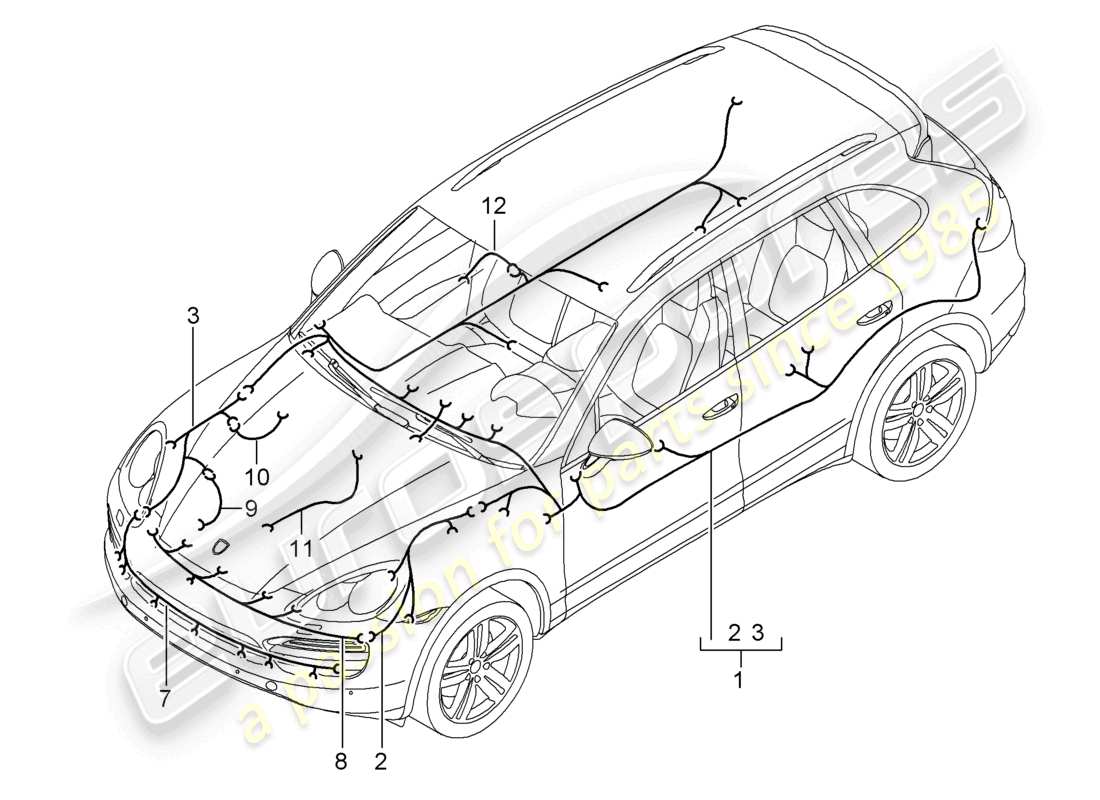a part diagram from the porsche 2016 (cayenne e2 92a) parts catalogue