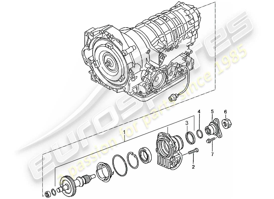 a part diagram from the porsche 996 parts catalogue