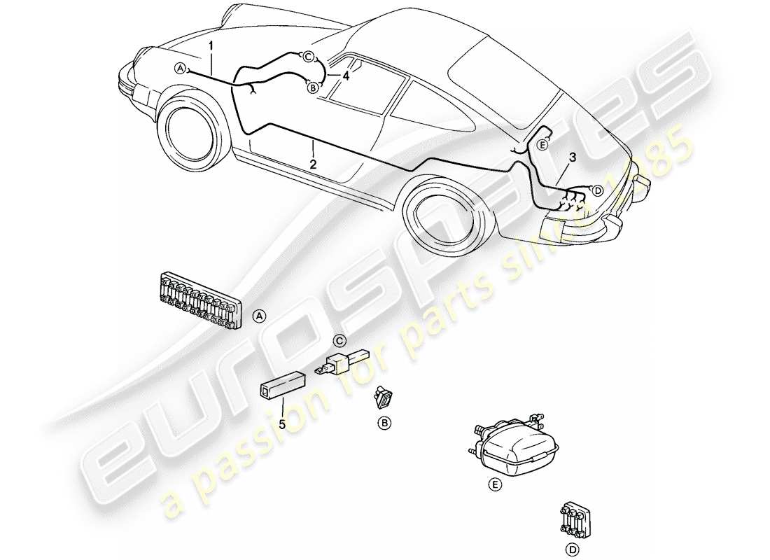 a part diagram from the porsche 911 parts catalogue