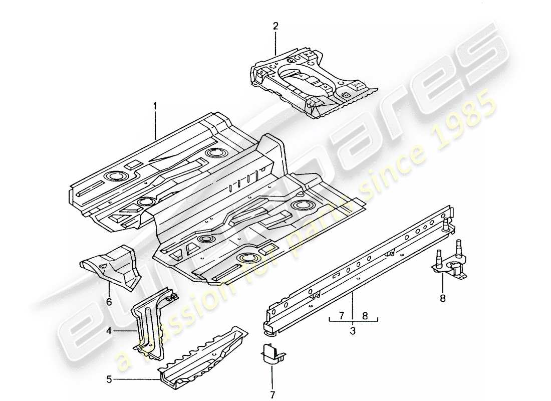 a part diagram from the porsche 996 parts catalogue