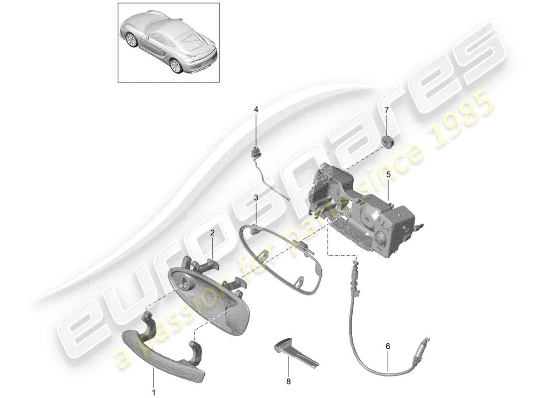 a part diagram from the porsche cayman parts catalogue